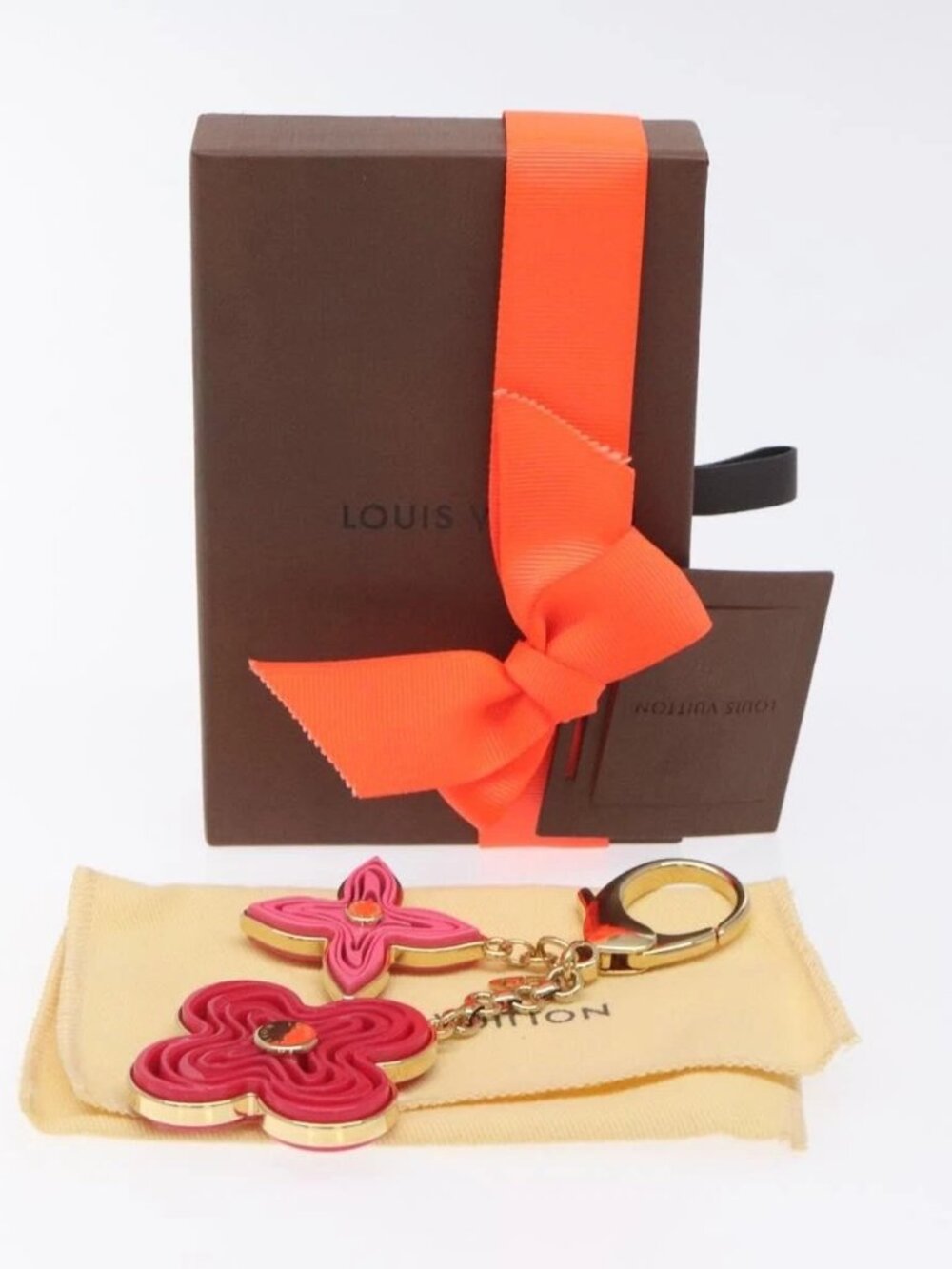 LOUIS VUITTON BijouxSac Knife Key Holder metal Gold Red M66913 LV Auth SW878V - Picture 8 of 8